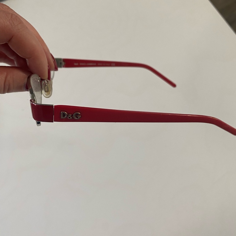 D&G Red Rectangular Vision Glasses - image 2